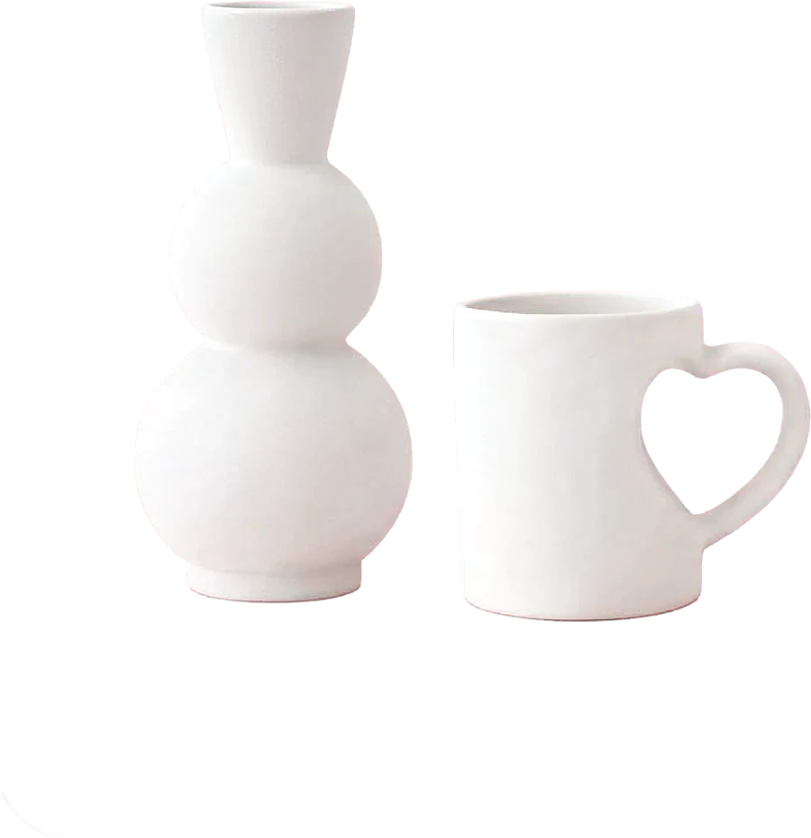 Vase and cup